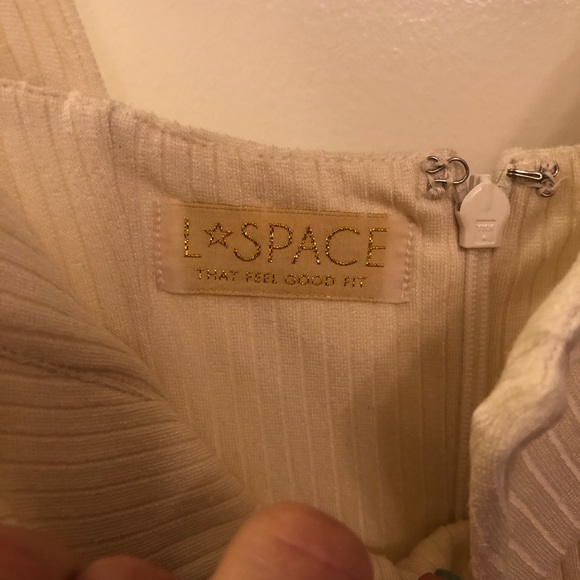 *Needs a steam* L Space Cream Ribbed Jumpsuit - Picture 3 of 4